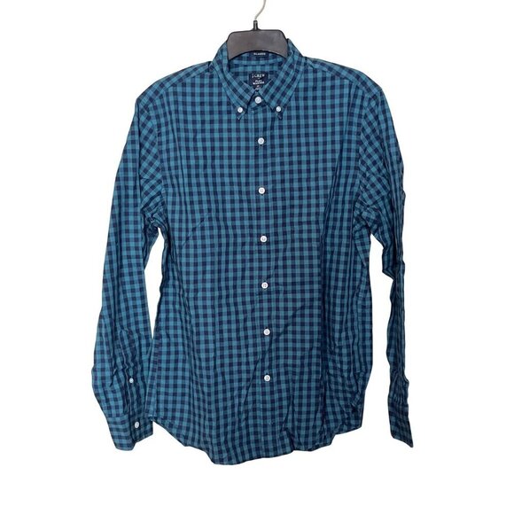 J. Crew Classic Flex Casual Shirt in Navy Medium New Mens Button Down - Picture 5 of 9